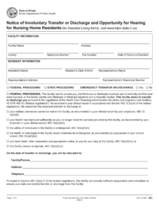 Printable 30 Day Discharge Notice Nursing Home Template