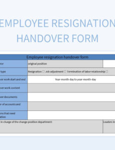 Top  Employee Handover Report Template Sample