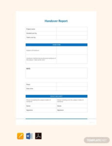 Top  Financial Handover Report Template Excel