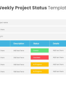 10 Printable It Weekly Status Report Template Word