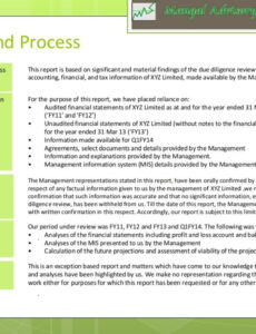 6 Editable Legal Due Diligence Report Template Docs