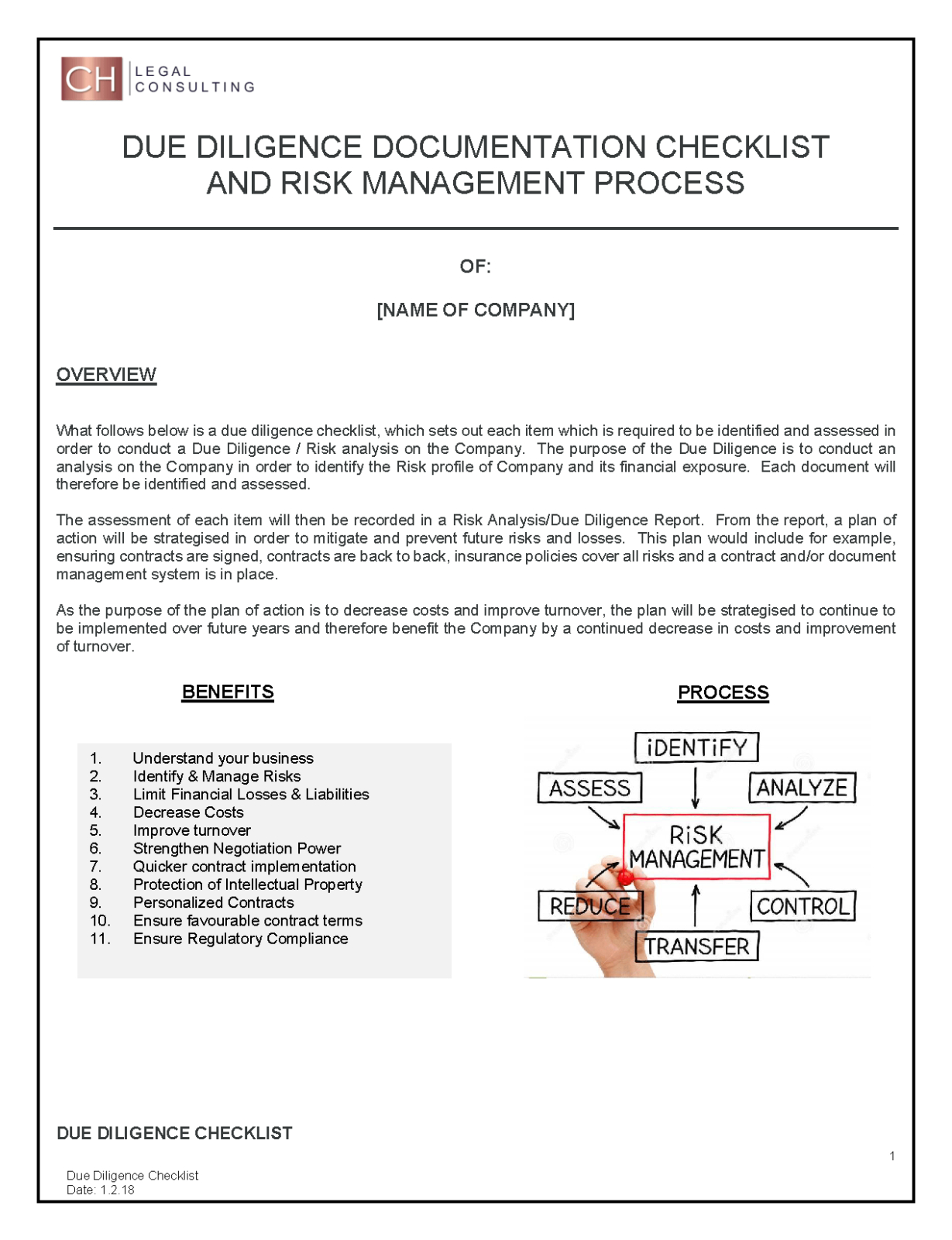 6 Printable Legal Due Diligence Report Template Word