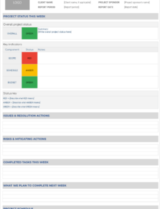 7  It Weekly Status Report Template Example