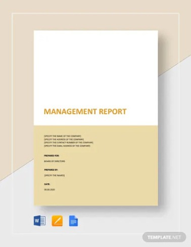 9  Financial Report To Board Of Directors Template Doc