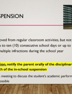 Classroom Infraction Notice Template Word