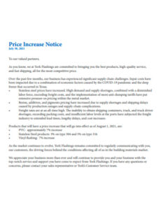 Editable Beauty Salon Price Increase Notice Template Pdf Sample