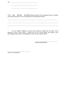 Editable Unauthorized Occupant Violation Notice Template