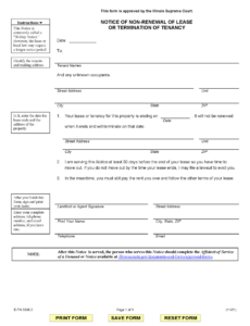 Free  30 Day Notice To Break Lease Template Doc Sample