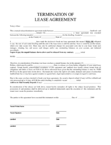 Free Blank 30 Day Notice To Break Lease Template Pdf