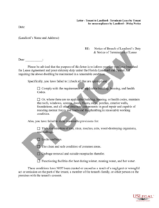 Free Editable 30 Day Notice To Break Lease Template Word