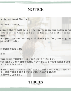 Free Editable Beauty Salon Price Increase Notice Template Pdf