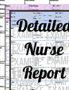 Free Editable Nurse Shift Change Report Template