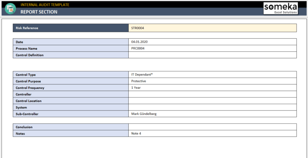 Free  Information Technology Audit Report Template Excel