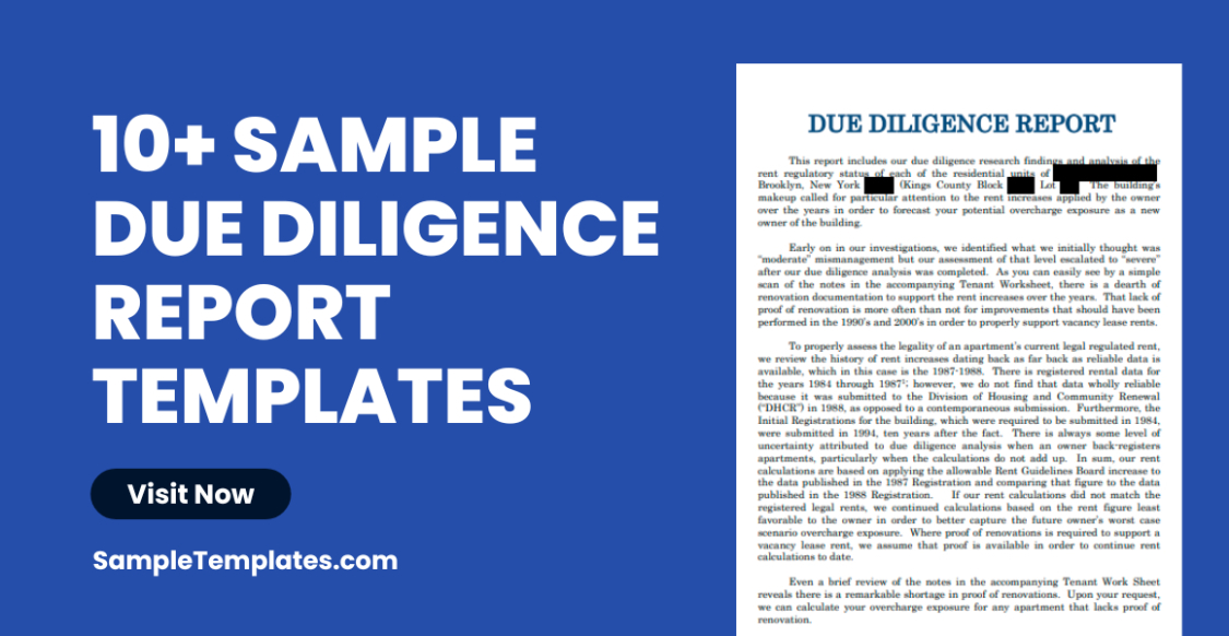 Printable Legal Due Diligence Report Template Excel