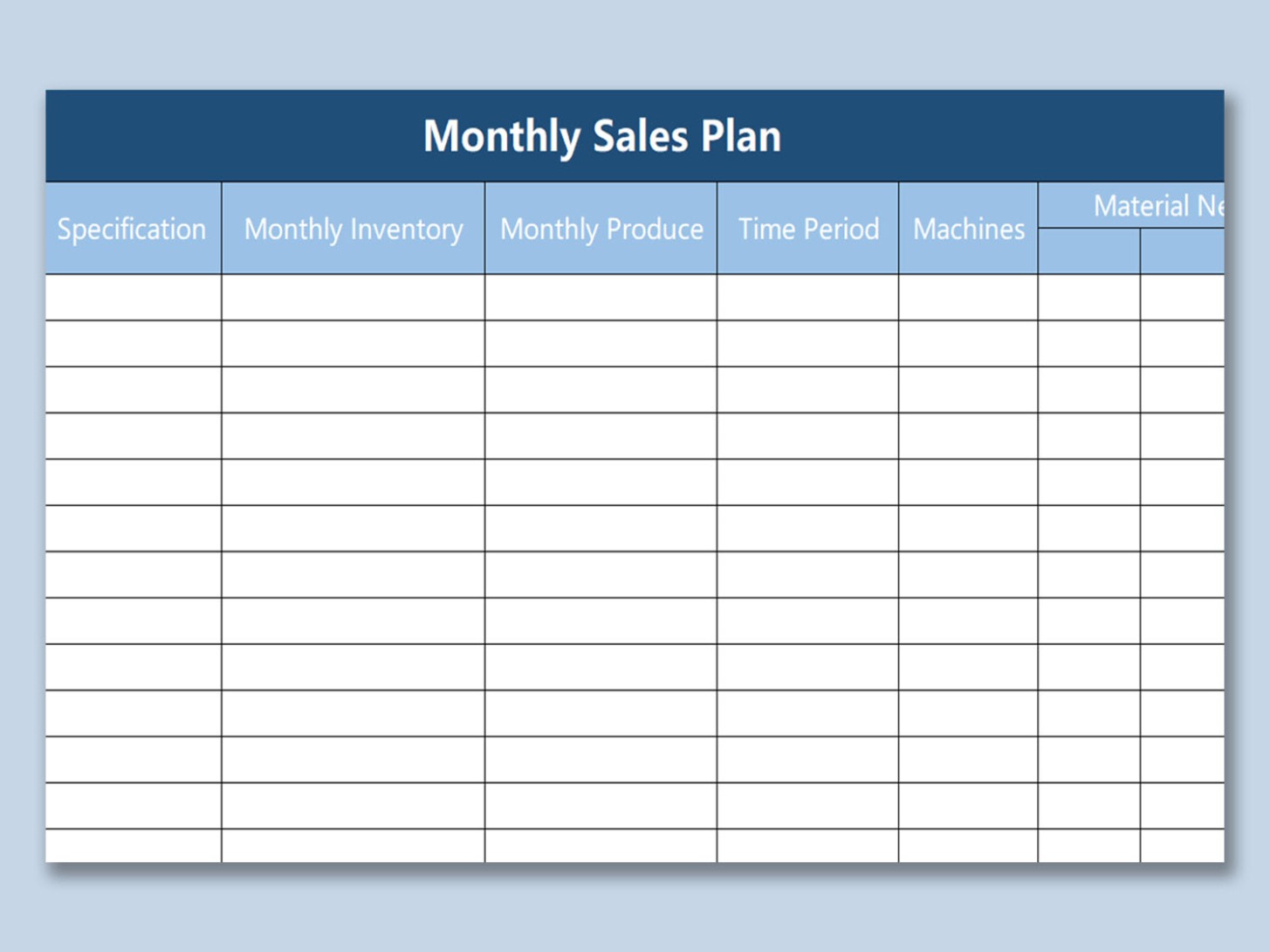 Printable Restaurant Monthly Sales Report Template Example