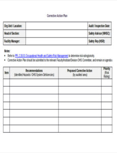 Top Editable Corrective Action Report Format Template Xls