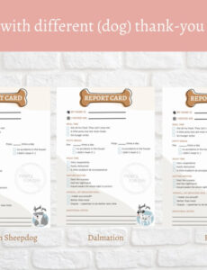 10 Printable Pet Boarding Report Card Template Word