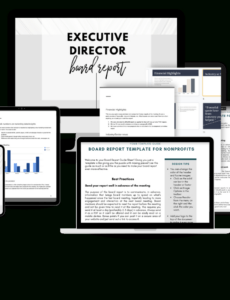 6 Editable Executive Director Report To Board Template Example