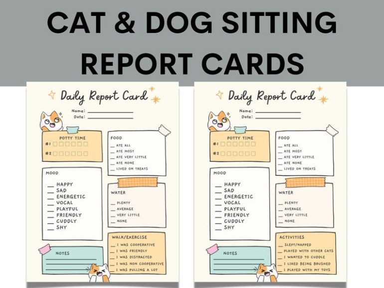 Top  Pet Boarding Report Card Template Doc