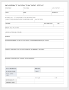 10 Editable Personal Injury Report Template Pdf