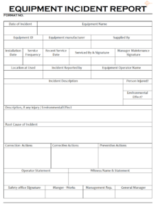 10 Editable Warehouse Damage Report Template Sample