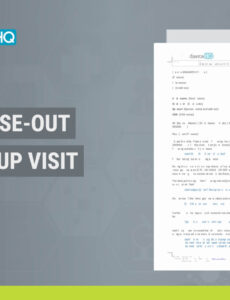 10  Site Close Out Visit Report Template Pdf