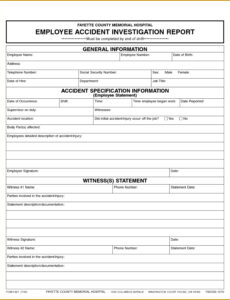 6  Personal Injury Report Template Doc