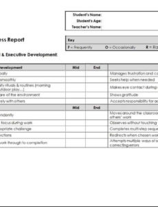 8 Printable Personal Progress Report Template Docs
