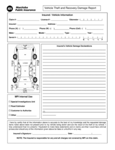 8 Printable Vehicle Body Damage Report Template Docx