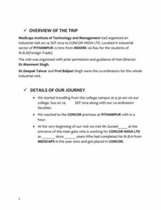 9  Factory Visit Report Template Pdf