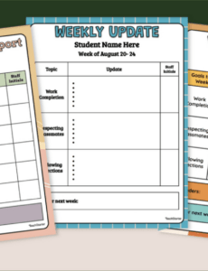 Best Editable Personal Progress Report Template