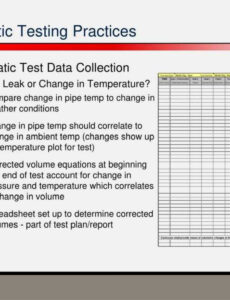 Best  Hydrostatic Pressure Test Report Template Docx