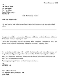 Employee Memorandum Template Doc