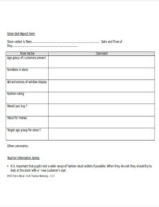 Factory Visit Report Template Docx