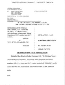 Printable Pre Trial Memorandum Template  Sample