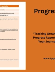 Top Printable Personal Progress Report Template Sample