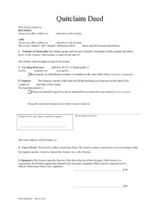 41 free quitclaim deed forms &amp;amp; templates  templatelab massachusetts quitclaim deed template example