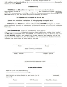 deed of absolute sale land word format  templates sample printables dividend waiver deed template pdf