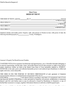 deed of trust template free employee deed of release template word
