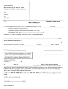 editable 41 free quitclaim deed forms &amp;amp; templates  templatelab california quit claim deed template pdf