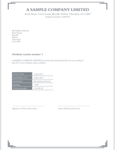 editable dividend certificate template dividend waiver deed template