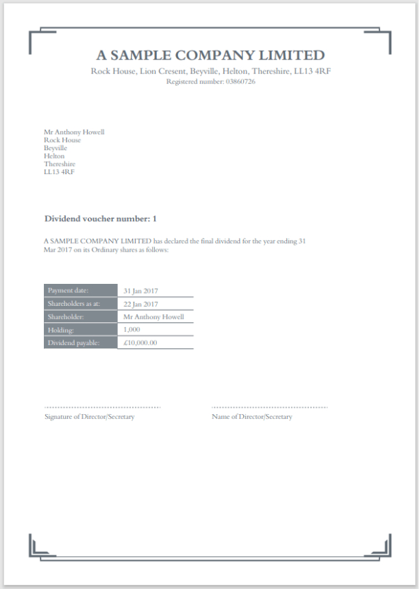 editable dividend certificate template dividend waiver deed template