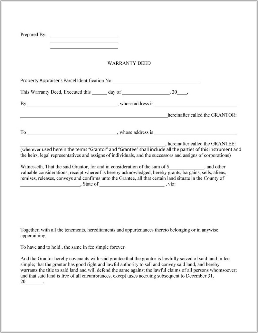 editable free florida warranty deed template  form  resume examples dp9lnldvrd florida special warranty deed template excel