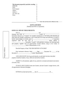 editable manage massachusetts quitclaim deed update salesforce record bot  airslate massachusetts quitclaim deed template doc