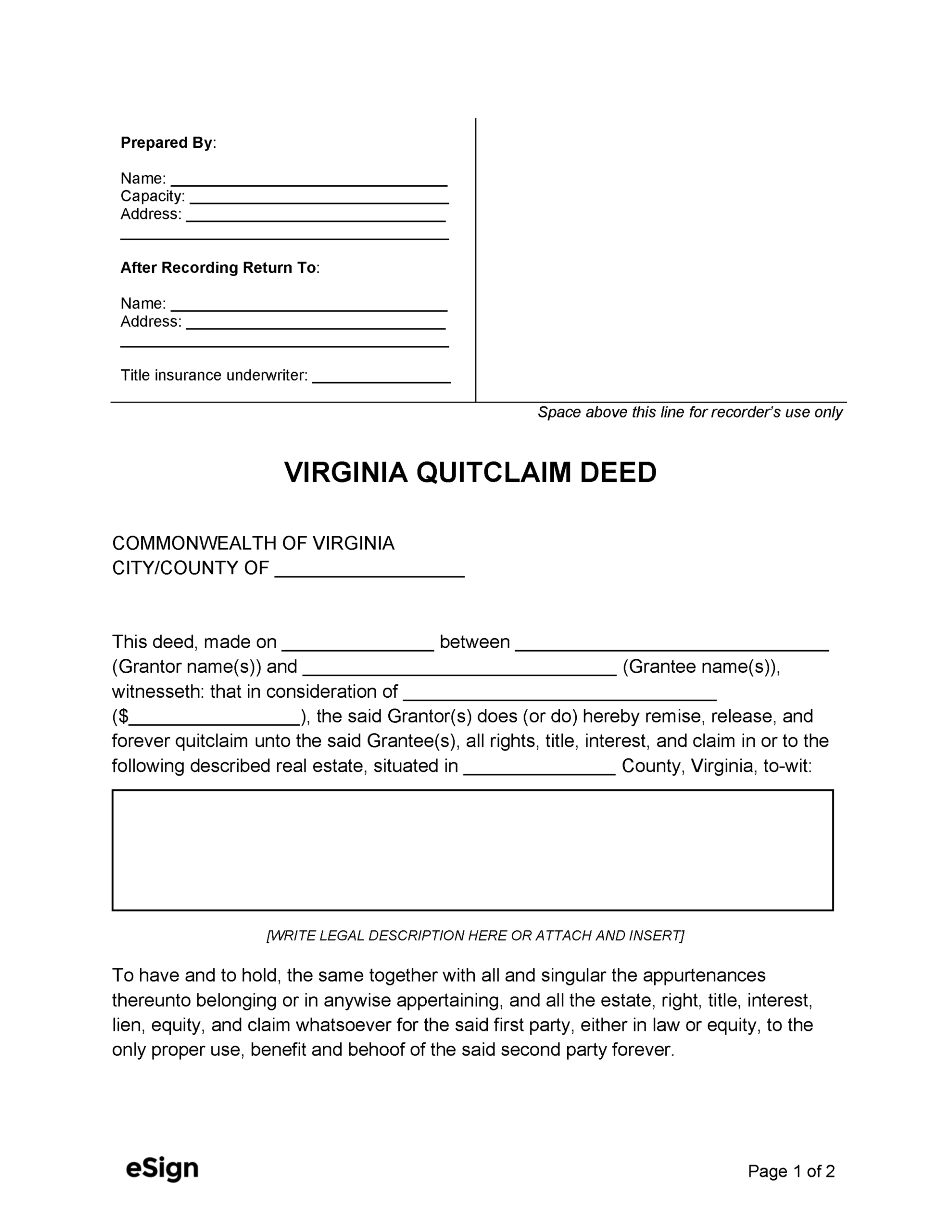 editable quit claim deed form 86 free templates in pdf word tennessee quit claim deed template example