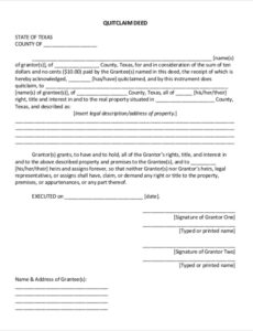 free printable quit claim deed form california quit claim deed template doc