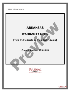 printable arkansas warranty deed  two individuals to two individuals  warranty deed form arkansas  us arkansas warranty deed template sample