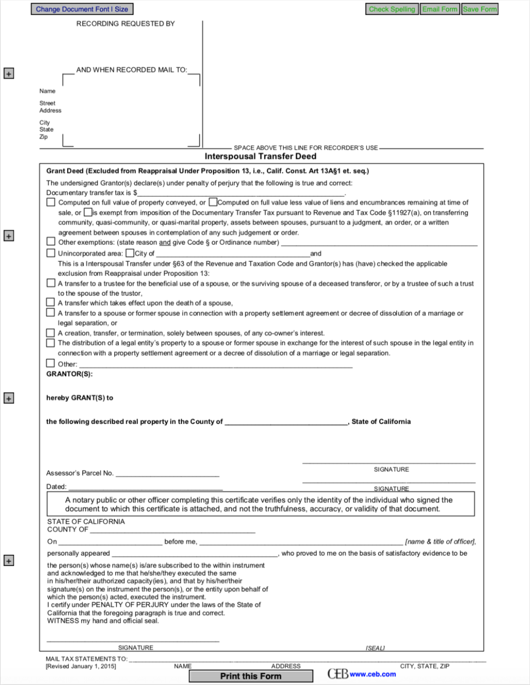 printable guide to your home and mortgage in divorce 2025 california interspousal transfer deed template pdf