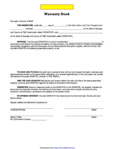 sample 40 warranty deed templates &amp;amp; forms general special  template lab old school house deed template doc