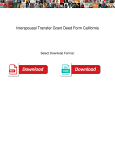 sample fillable online interspousal transfer grant deed form california interspousal transfer grant california interspousal transfer deed template word